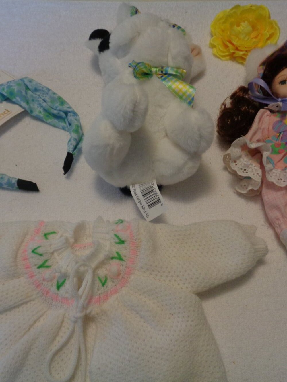 BUNNY EARS RETRO DOLLY DOGGIE HAIR BAND BIG DOLL SWEATER LOT